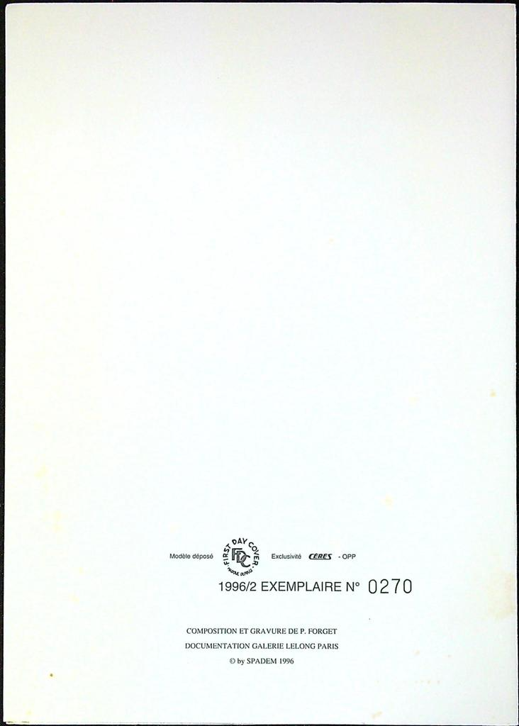 Art Contemporain Europe Jan Dibbets Enveloppe Dépliant Timbre 1er jour Encart Fdc Yvert et Tellier