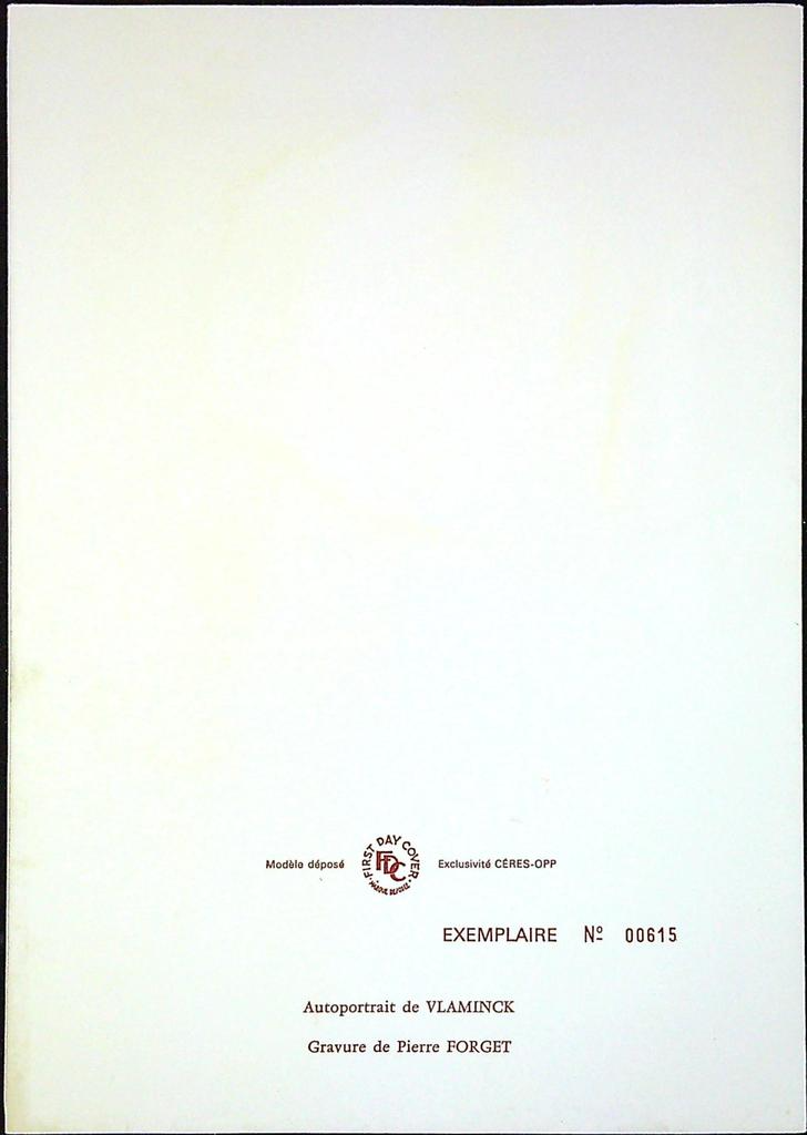 Vlaminck 1879 - 1956 Enveloppe Dépliant Timbre 1er jour Encart Fdc Yvert et Tellier