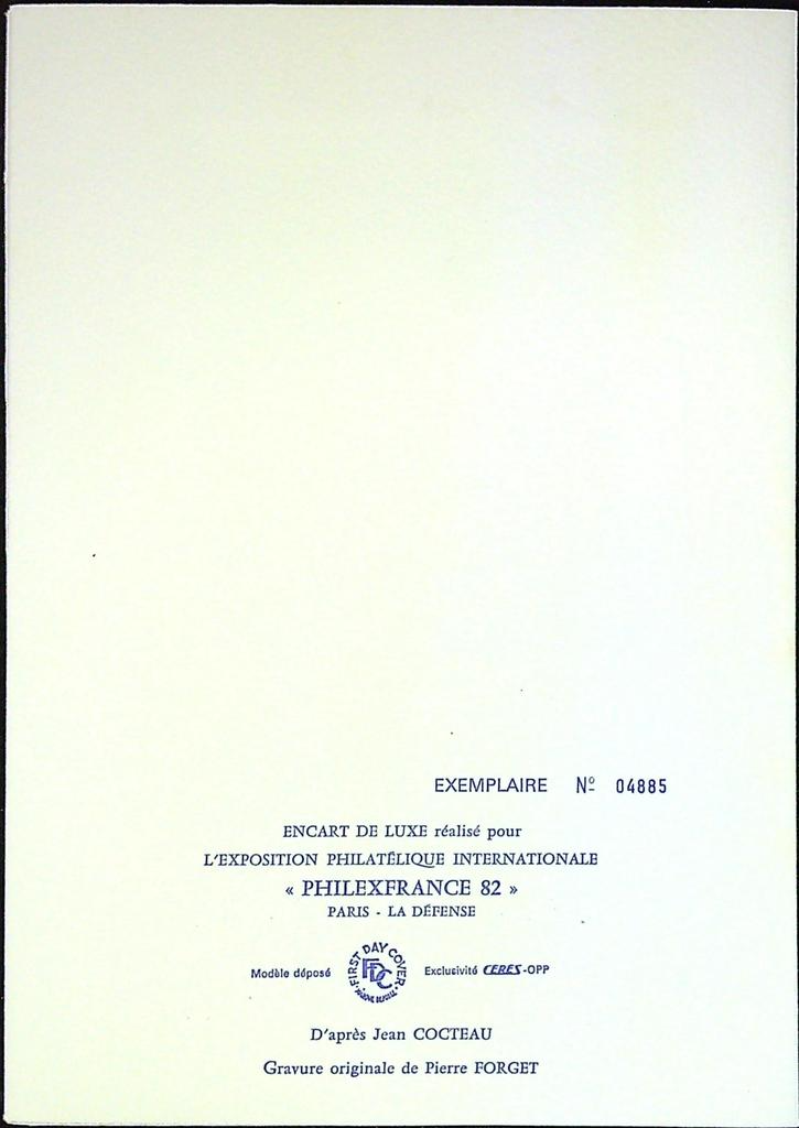 Philexfrance 82 Enveloppe Dépliant Timbre 1er jour Encart Fdc Yvert et Tellier