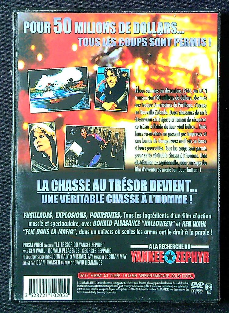 Dvd – À la recherche du Yankee Zephyr – Divertissement – Film d'aventure vintage