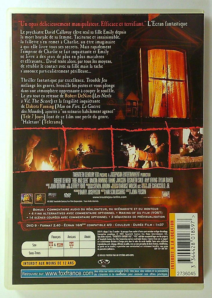 dvd Trouble Jeu Robert De Niro Dakota Fanning