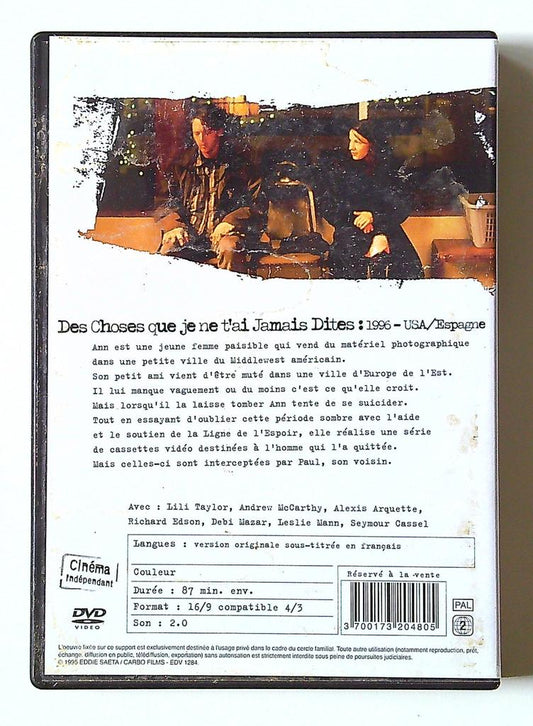Dvd Des Choses que je ne t'ai Jamais Dites Isabel Coixet