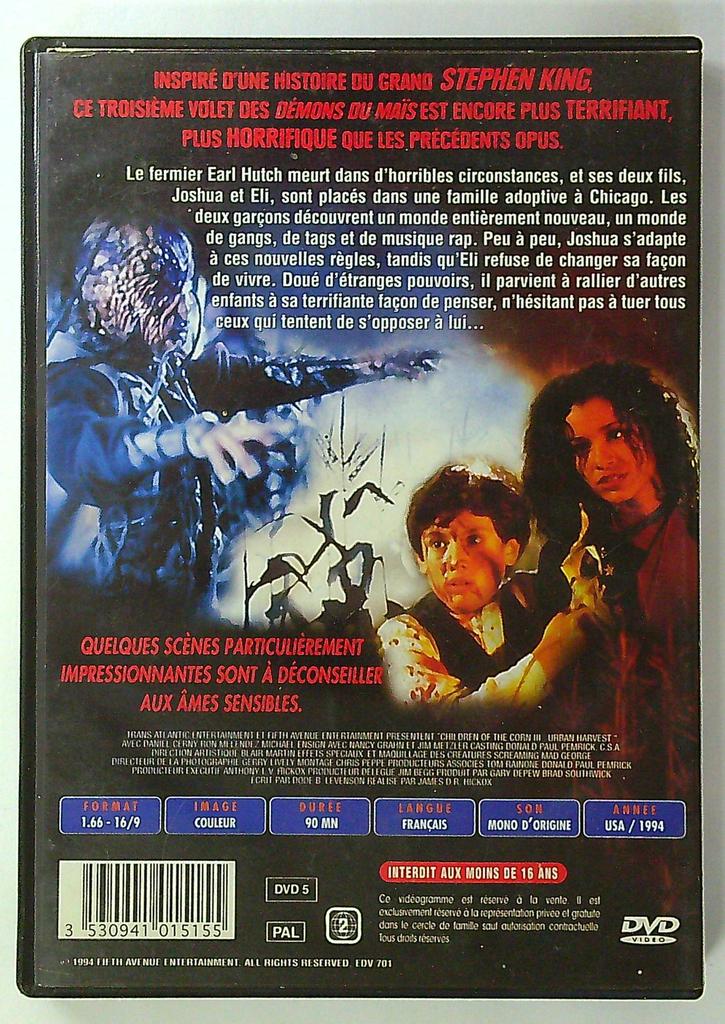 Les Démons du Maïs 3 Dvd Film Horreur Stephen King