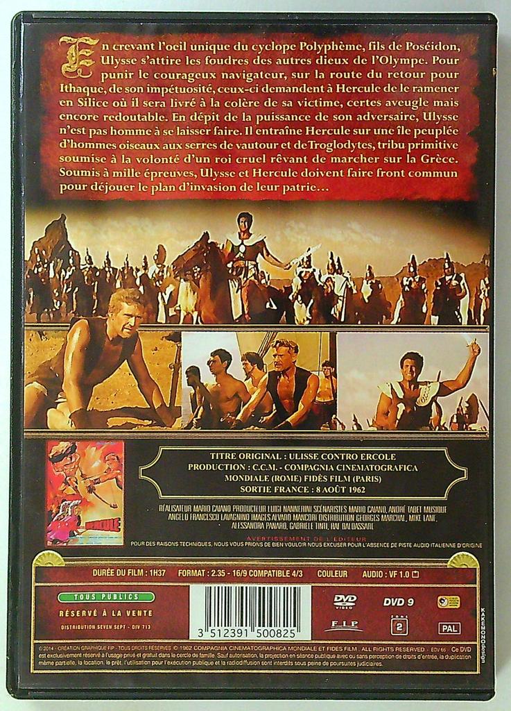 Dvd Ulysse contre Hercule - Film Péplum - Mario Caiano