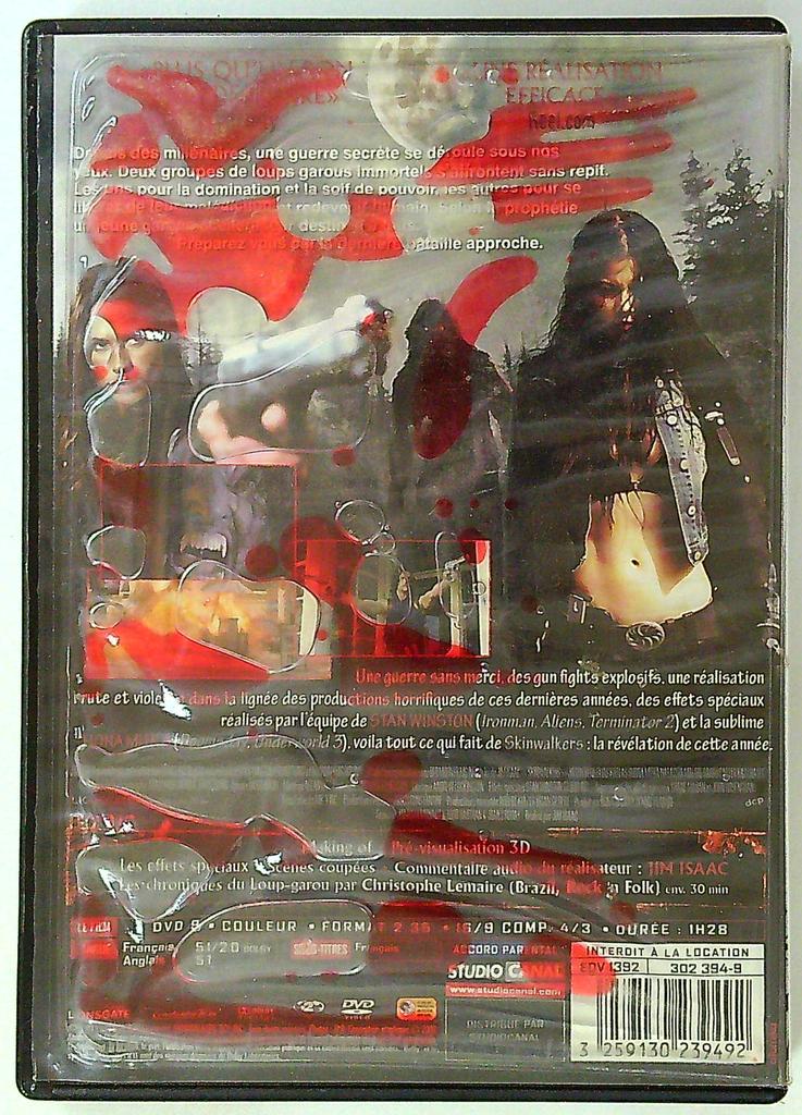 Dvd Skinwalkers Rhona Mitra horreur Studio Canal