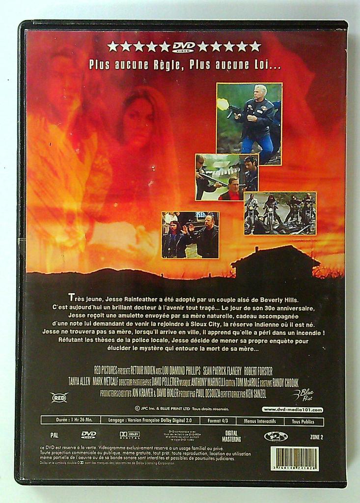 Dvd film Retour Indien avec Lou Diamond Phillips
