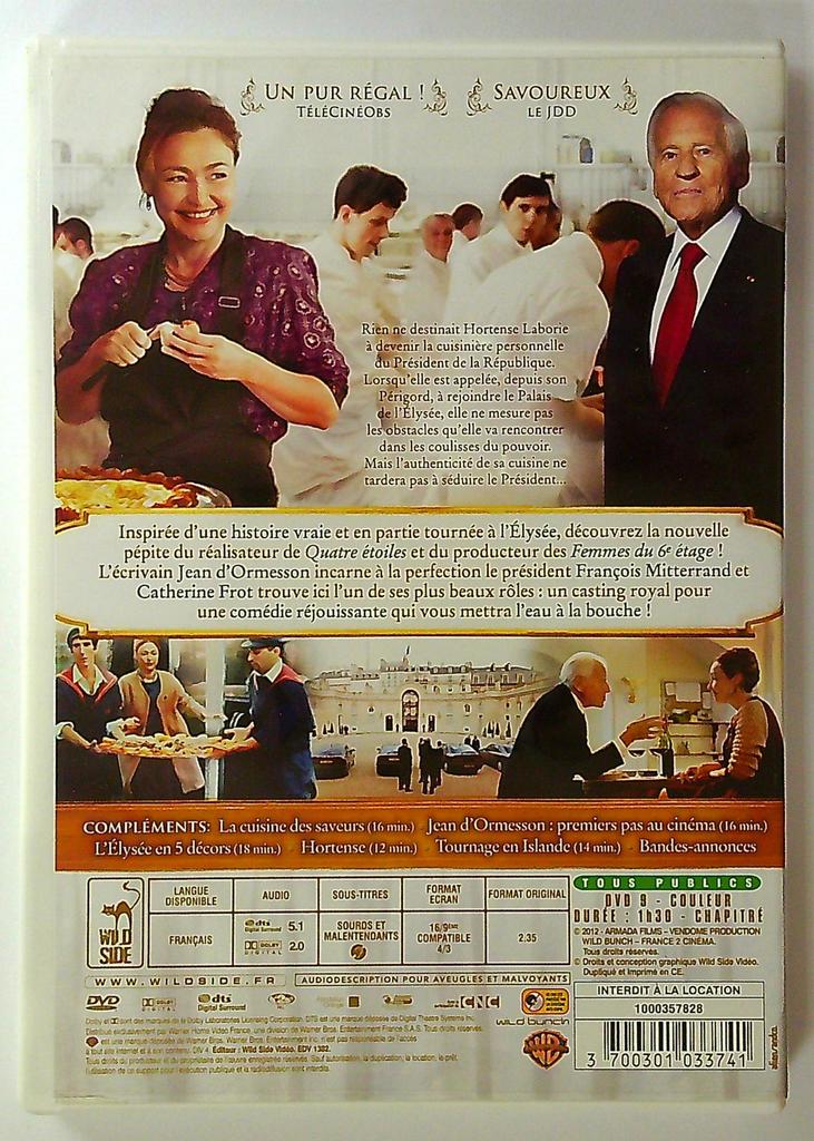 Dvd Les Saveurs du Palais avec Catherine Frot