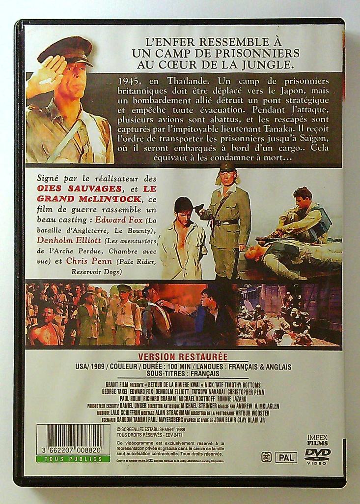 Dvd Retour de la Rivière Kwai - Film de Guerre