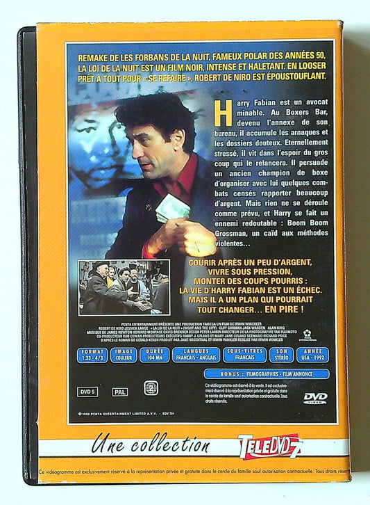 Dvd La Loi de la Nuit Robert De Niro Jessica Lange