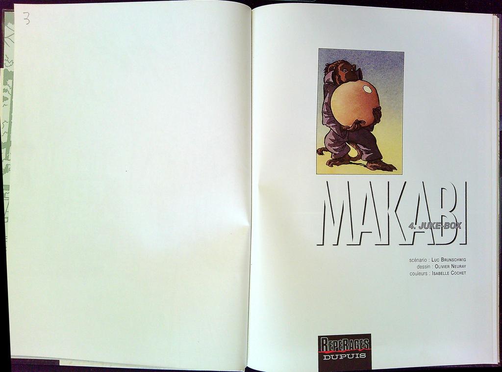 Bande dessinée – Makabi Tome 4 – Bd – Juke-box Dupuis Neuray