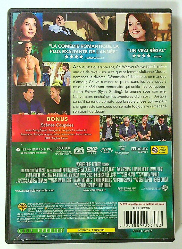 Dvd Crazy, Stupid, Love - Comédie Romantique