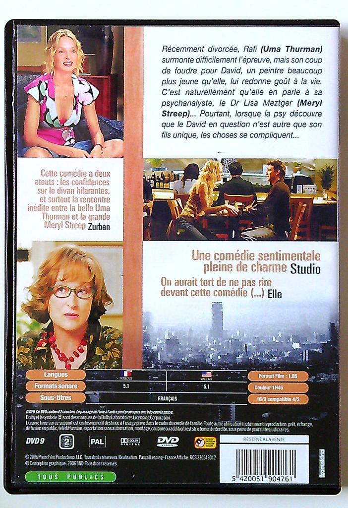 petites confidences à ma Psy Dvd Meryl Streep Uma Thurman