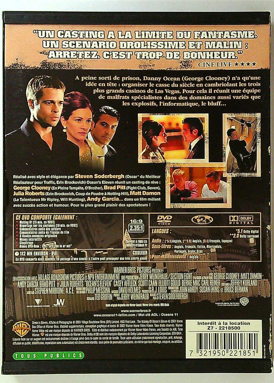 Dvd Ocean's Eleven Film Steven Soderbergh
