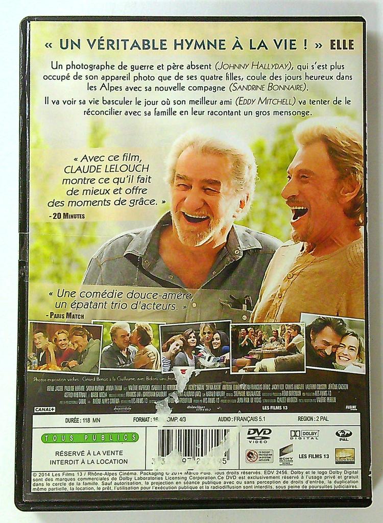 Salaud, on t'aime Dvd Claude Lelouch Johnny Hallyday