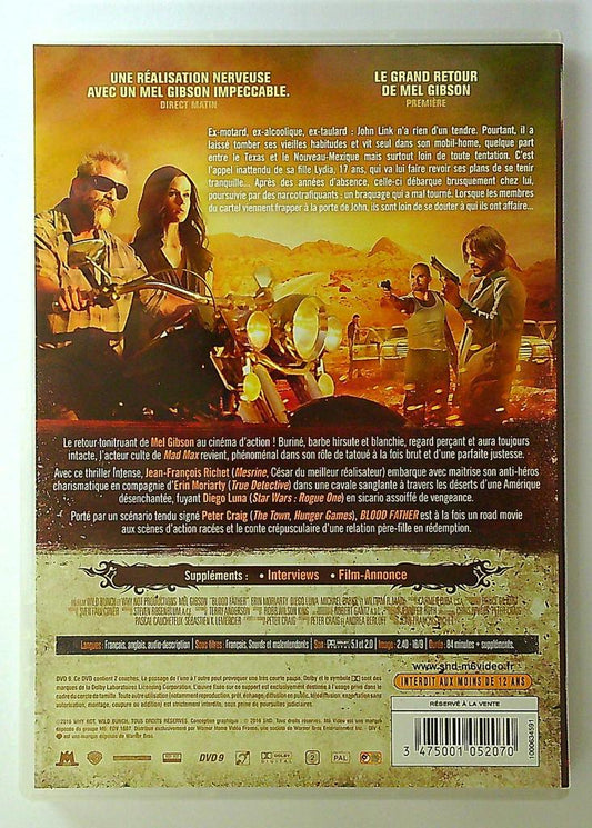 Dvd Blood Father avec Mel Gibson