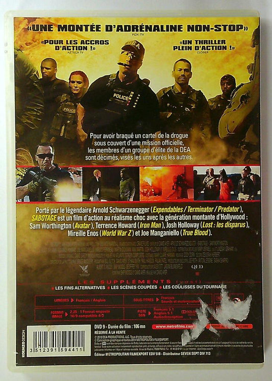 Sabotage Dvd Arnold Schwarzenegger Metropolitan