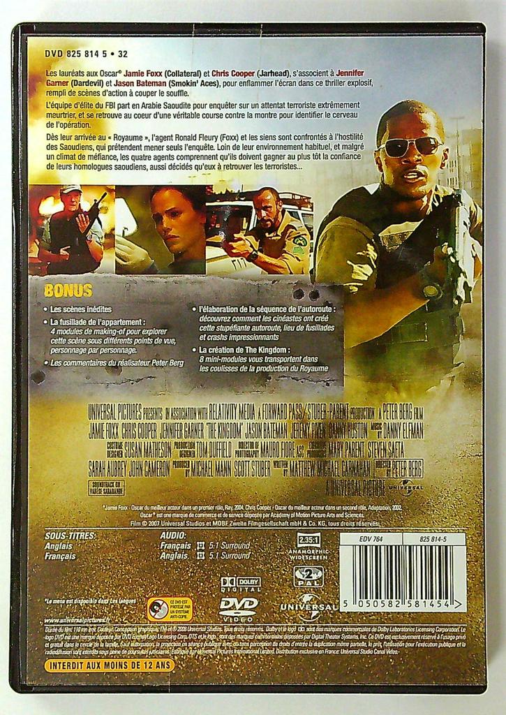 Dvd Le Royaume jamie Foxx Jennifer Garner Chris Cooper