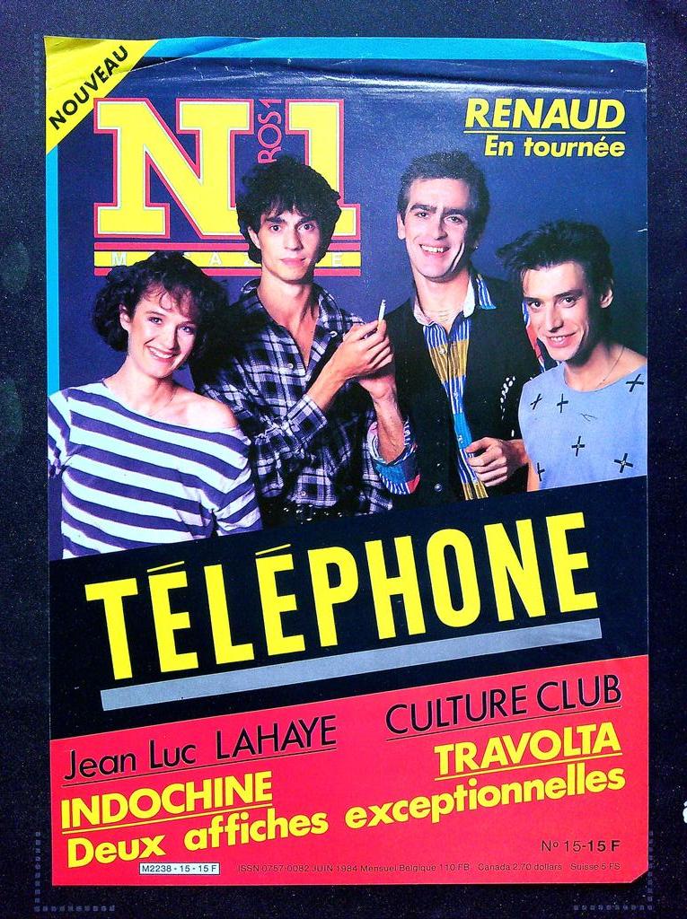 Affiche de Kiosque Plv Promo Musique Numéro 1 Téléphone Renaud N°15