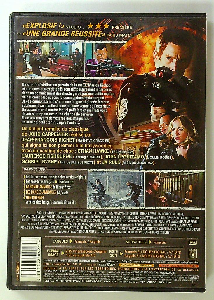 Dvd Assaut sur le central 13