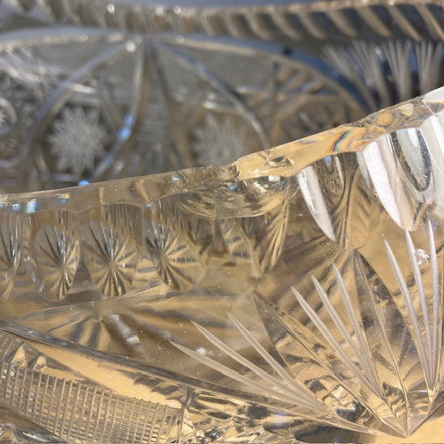 Coupe, Vase Corbeille, En Cristal de Bohême