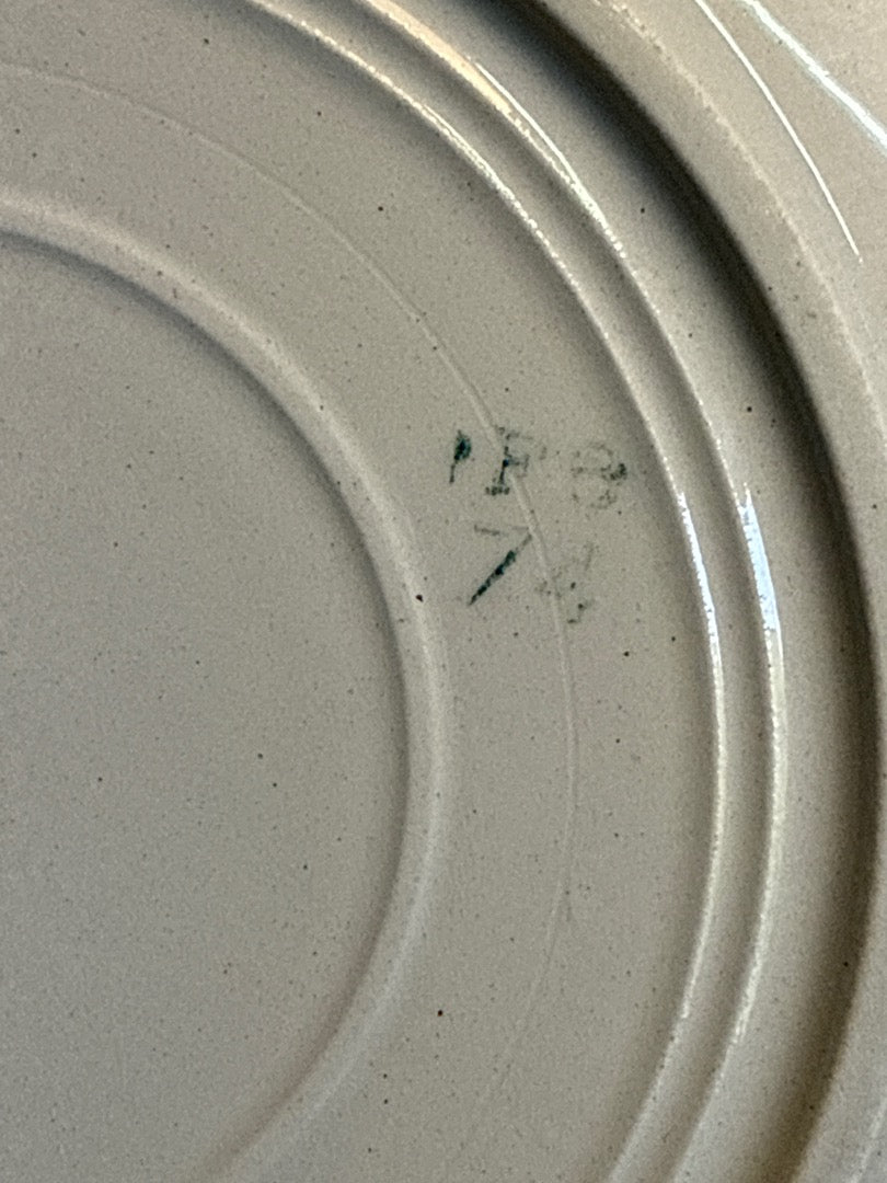 Assiette Creuse – Vintage – Art De La Table – Vert Menthe Et Liseré Noir Badonviller