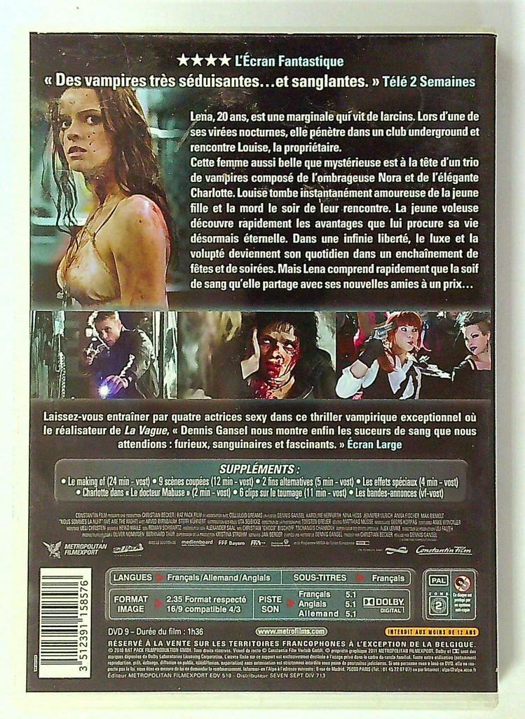 dvd Nous sommes la nuit Metropolitan vampires