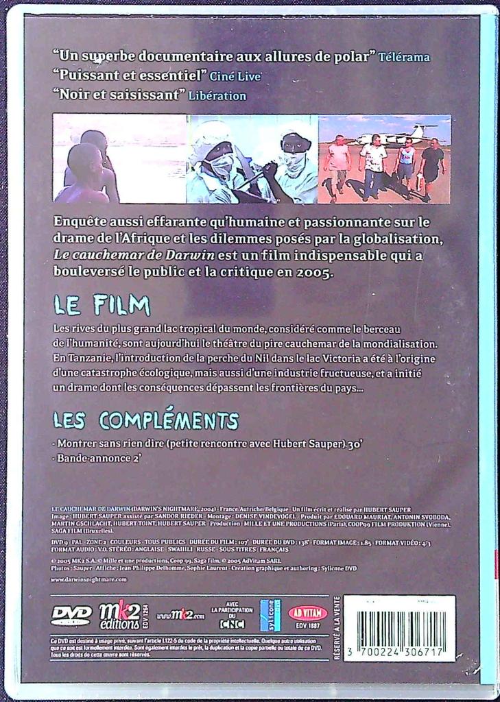 Dvd – Le Cauchemar de Darwin – Documentaire – Mk2 Editions