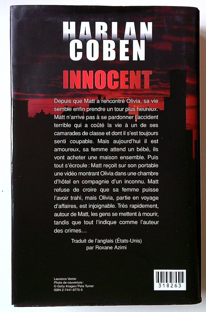 harlan Coben Innocent Roman France Loisirs