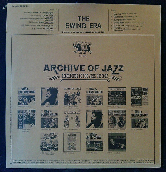 Vinyle archive of Jazz The Swing Era Crème