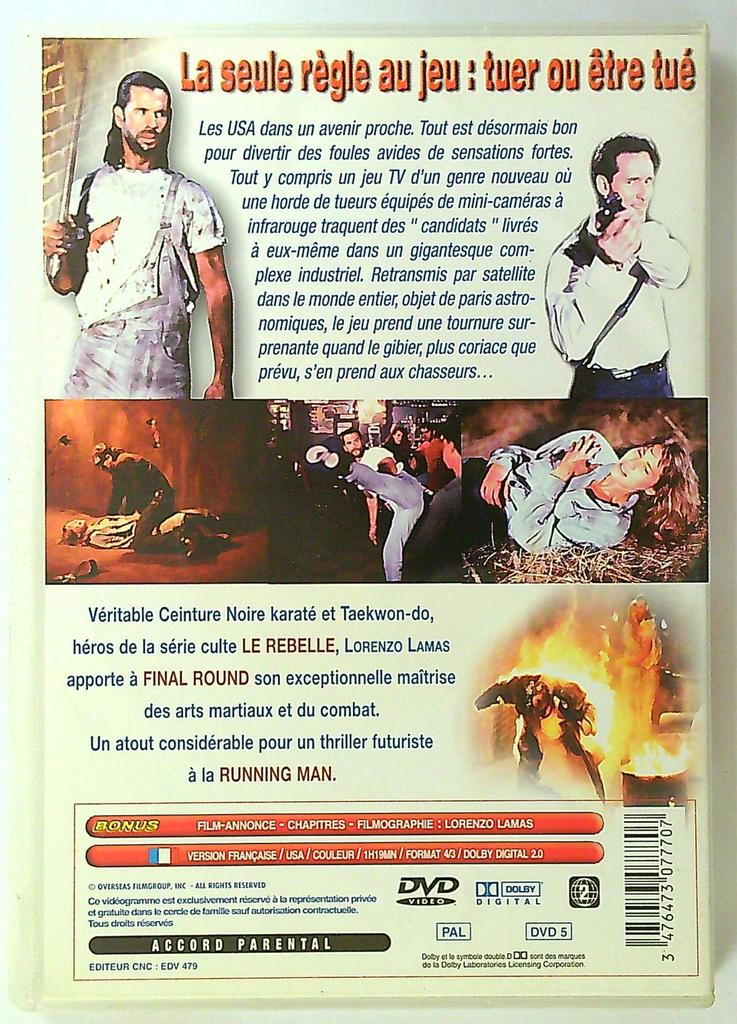 Dvd Final Round Lorenzo Lamas Vf action