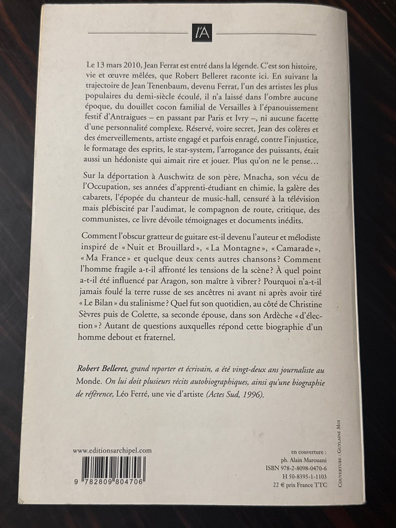 Livre Jean Ferrat – Robert Belleret – Biographie