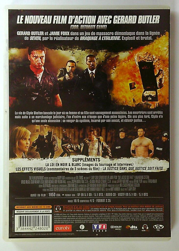 Dvd Que Justice Soit Faite Tf1 Vidéo Gerard Butler