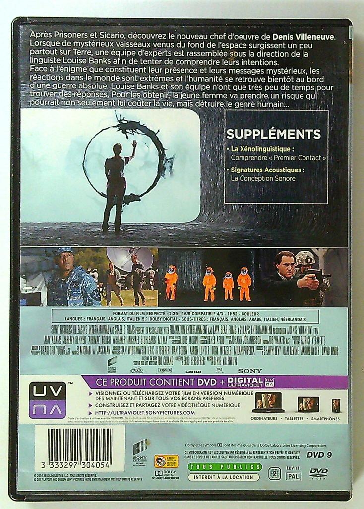 Dvd Premier Contact - Film Science Fiction Denis Villeneuve