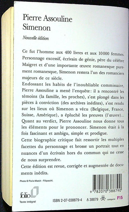 Livre - Folio - Biographie - Simenon Pierre Assouline