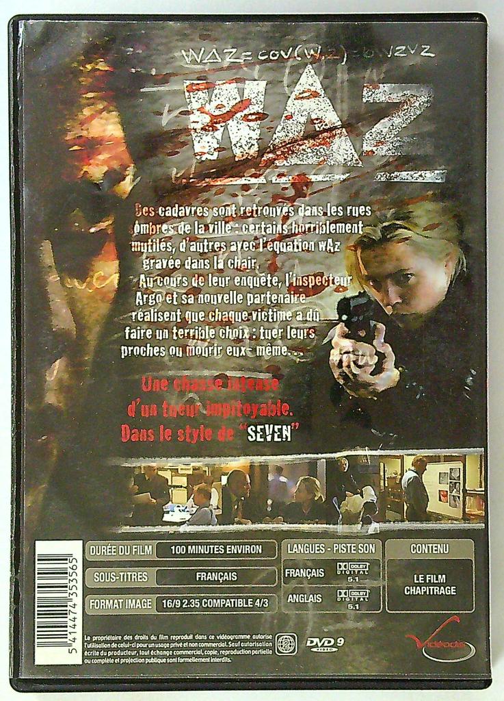 Dvd Waz - Film Thriller Horreur