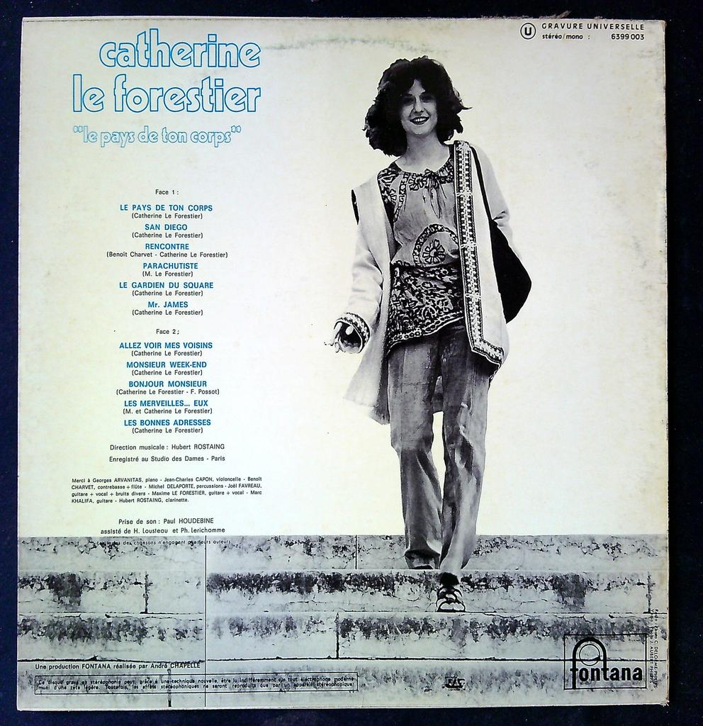 Vinyle 33t Catherine Le Forestier Le pays de ton corps vinyle catherine leforestier fontana