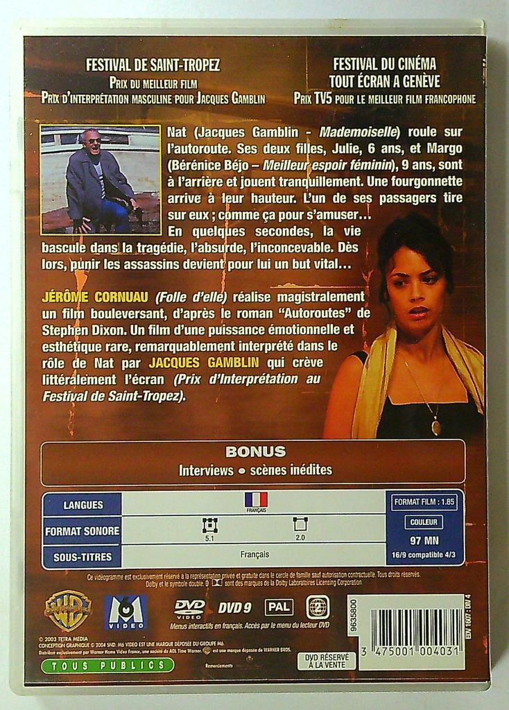 Dvd Dissonances jérôme Cornuau Jacques Gamblin Bérénice Bejo