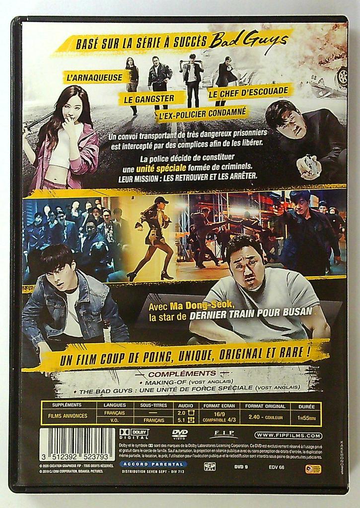 Dvd The Bad Guys film d'action coréen Ma Dong-seok