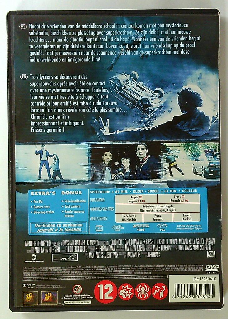 Chronicle Dvd film de science-fiction