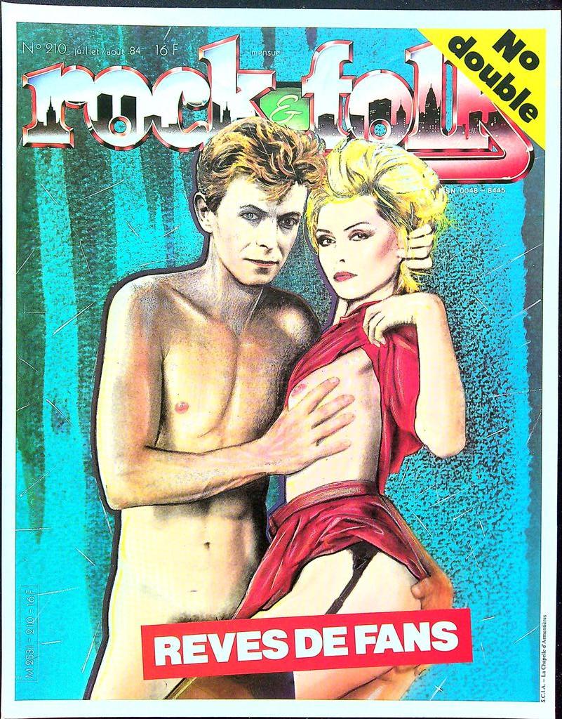 Affiche de Kiosque Plv Promo Magazine Rock & Folk n°210 Juillet 1984 David Bowie Debbie Harry