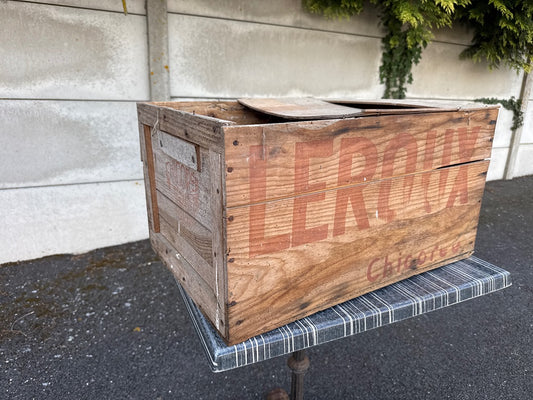 Caisse en bois Leroux – Vintage – Chicorée