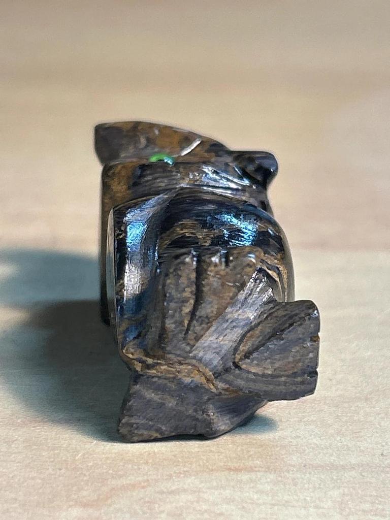 Statuette sculpté Chouette / Hibou en pierre naturelle