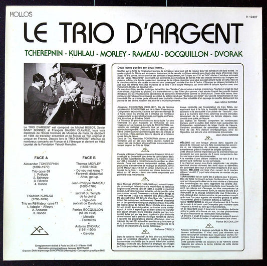 Disque vinyle – Le Trio d’argent – Musique classique – Flûte traversière