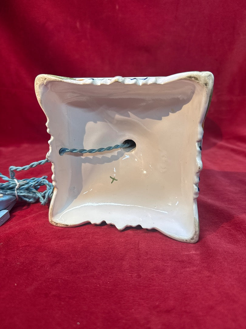 Lampe De Chevet Céramique Florale Électrifiée