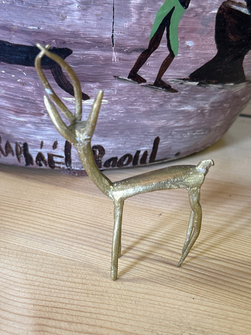Statuettes antilopes – Laiton – Ornements – Vintage
