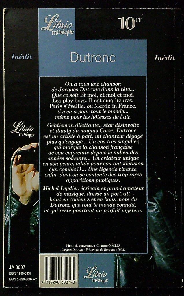Livre – Librio Musique – Biographie – Dutronc Michel Leydier