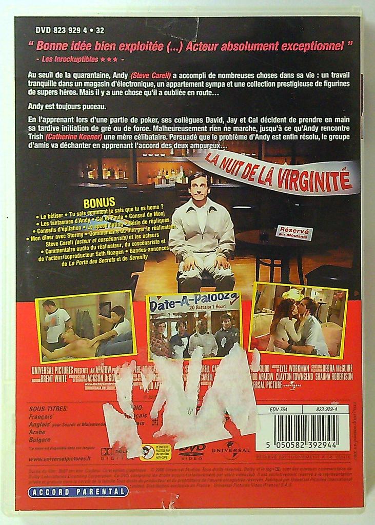 Dvd 40 ans toujours puceau Steve Carell Version Xxl