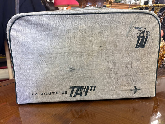 Valise vintage – Tai Route de Tahiti – Bagagerie – Toile