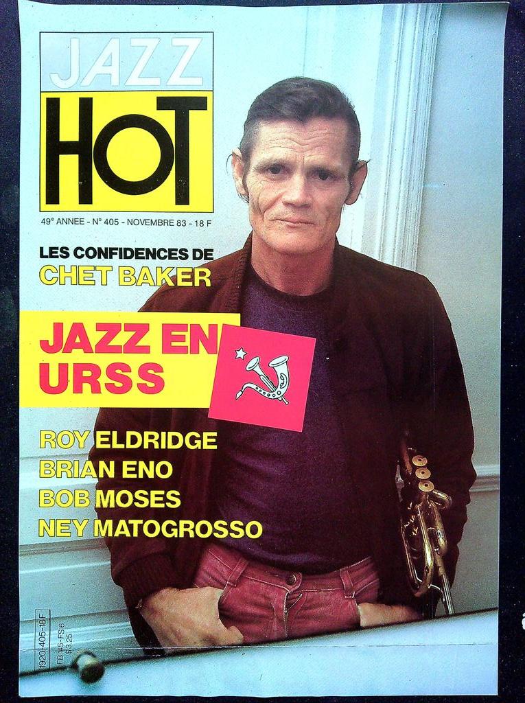 Affiche de Kiosque Plv Promo magazine Jazz Hot N°405 Novembre 1983 Chet Baker
