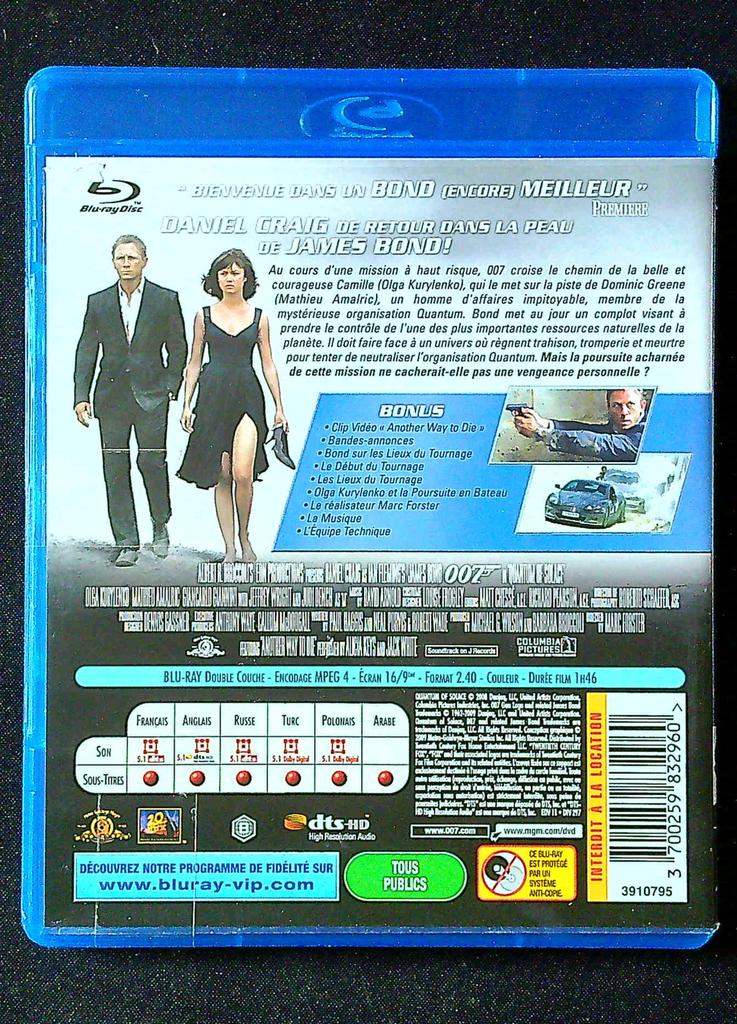 Blu-ray Quantum of Solace – Cinéma – Action James Bond